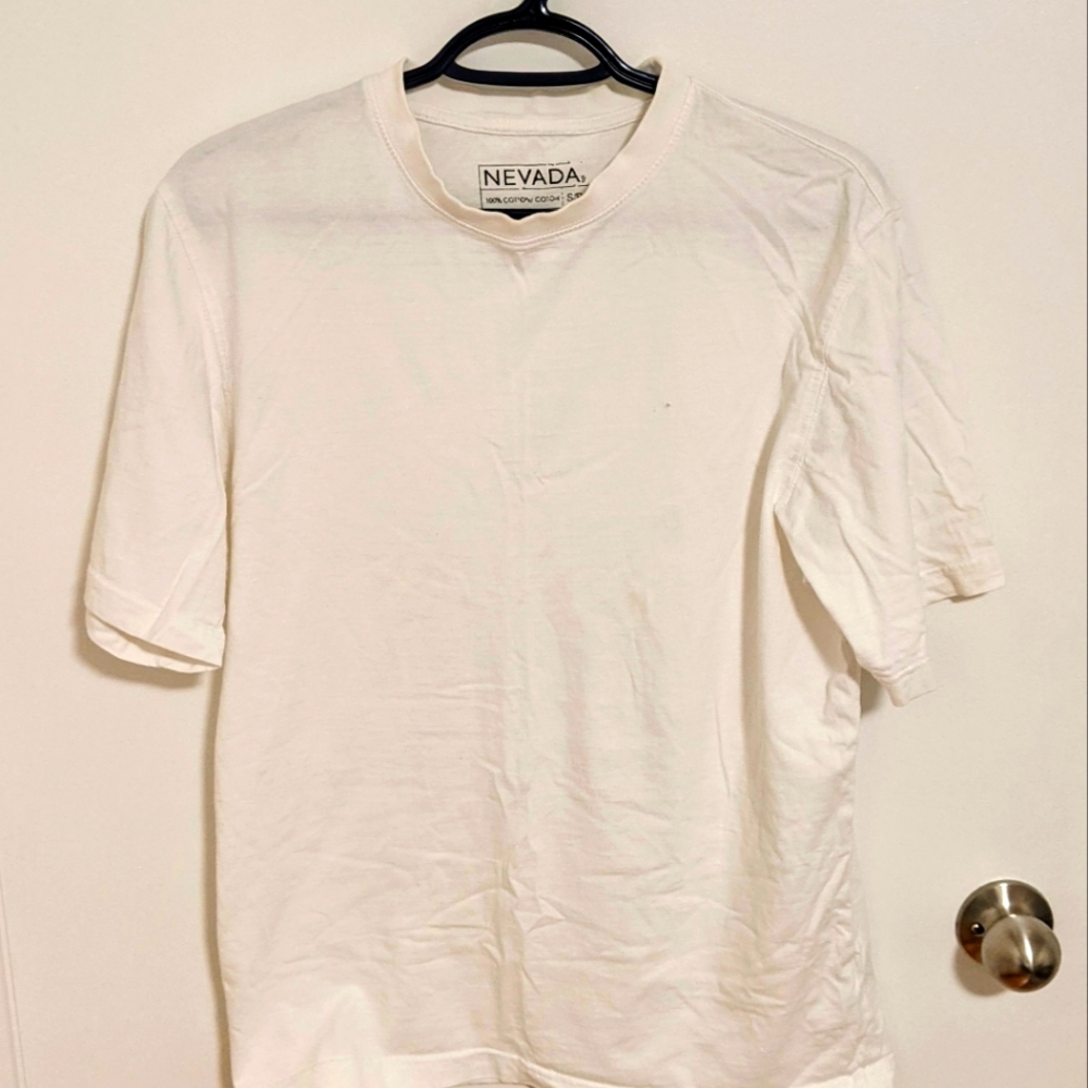 Men's Small Plain White T-shirt